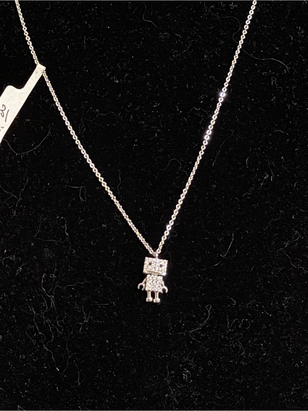 Delicate Silver Robot Pendant Necklace - Women's Jewelry